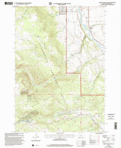 United States Geological Survey Granite Mountain, MT (1997, 24000-Scale) digital map