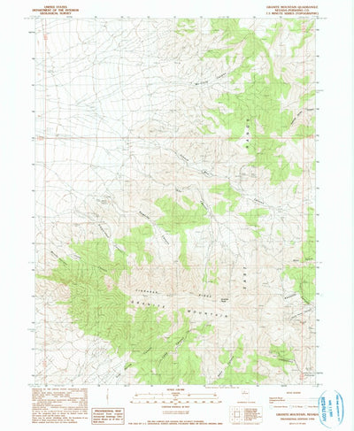 United States Geological Survey Granite Mountain, NV (1990, 24000-Scale) digital map