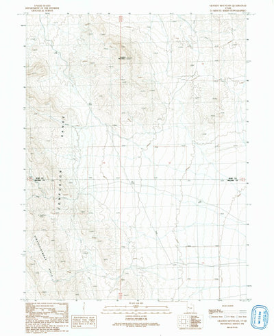 United States Geological Survey Granite Mountain, UT (1991, 24000-Scale) digital map