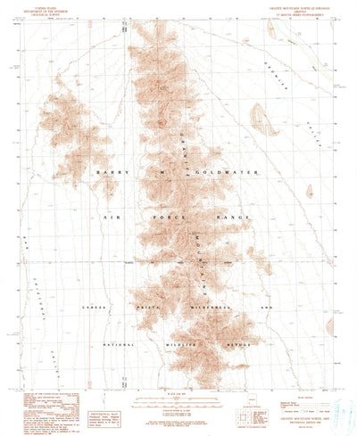 United States Geological Survey Granite Mountains North, AZ (1990, 24000-Scale) digital map
