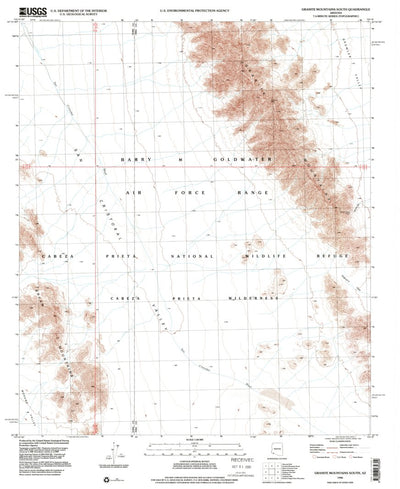 United States Geological Survey Granite Mountains South, AZ (1996, 24000-Scale) digital map