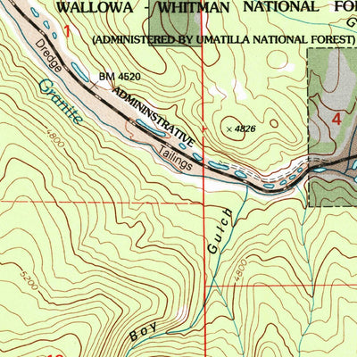 United States Geological Survey Granite, OR (1995, 24000-Scale) digital map