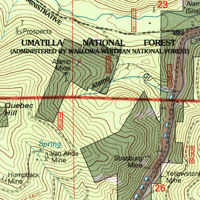 United States Geological Survey Granite, OR (1995, 24000-Scale) digital map