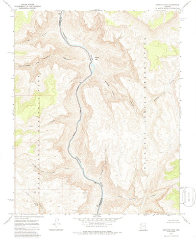 United States Geological Survey Granite Park, AZ (1967, 24000-Scale) digital map
