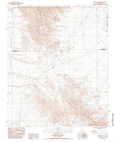 United States Geological Survey Granite Pass, CA (1985, 24000-Scale) digital map
