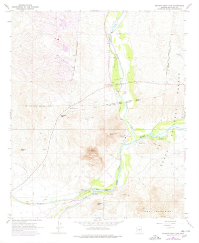 United States Geological Survey Granite Reef Dam, AZ (1964, 24000-Scale) digital map