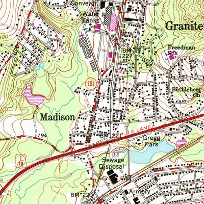 United States Geological Survey Graniteville, SC (1964, 24000-Scale) digital map