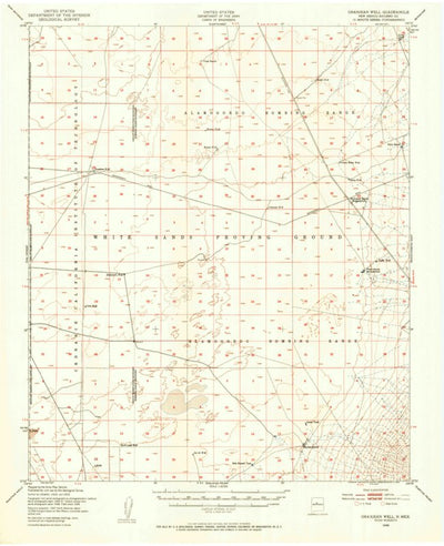 United States Geological Survey Granjean Well, NM (1948, 62500-Scale) digital map