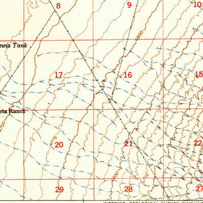 United States Geological Survey Granjean Well, NM (1948, 62500-Scale) digital map