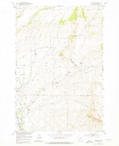 United States Geological Survey Grannis, MT (1951, 24000-Scale) digital map