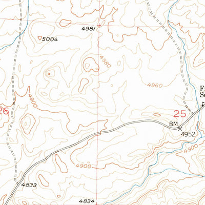 United States Geological Survey Grannis, MT (1951, 24000-Scale) digital map