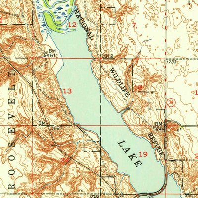 United States Geological Survey Grano, ND (1951, 62500-Scale) digital map