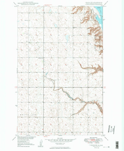 United States Geological Survey Grano SW, ND (1949, 24000-Scale) digital map