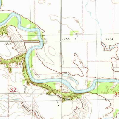 United States Geological Survey Grant City, IA (1980, 24000-Scale) digital map
