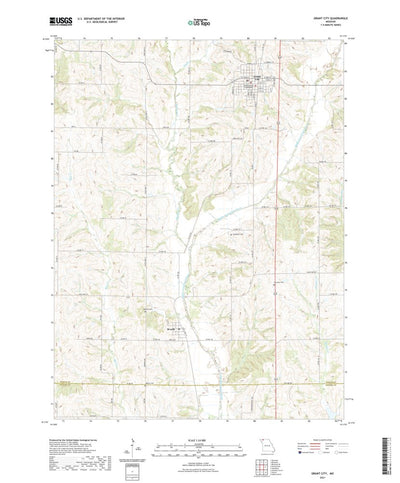United States Geological Survey Grant City, MO (2021, 24000-Scale) digital map