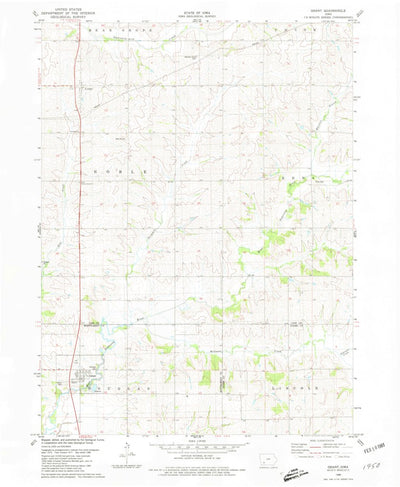 United States Geological Survey Grant, IA (1980, 24000-Scale) digital map