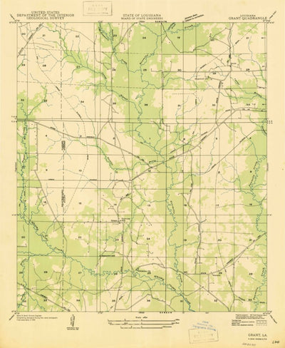 United States Geological Survey Grant, LA (1947, 31680-Scale) digital map