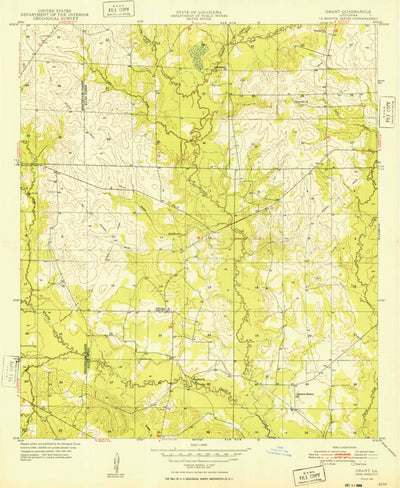 United States Geological Survey Grant, LA (1948, 24000-Scale) digital map