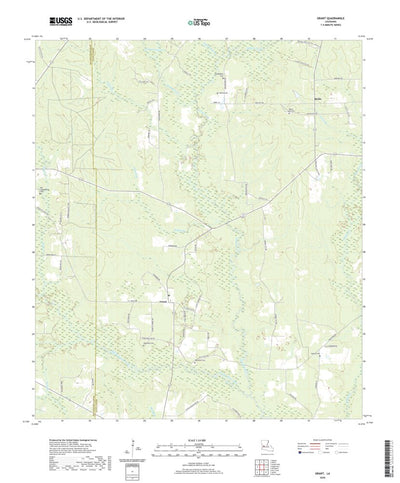 United States Geological Survey Grant, LA (2020, 24000-Scale) digital map