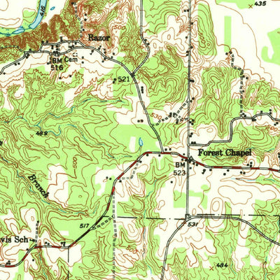 United States Geological Survey Grant, OK-TX (1948, 62500-Scale) digital map