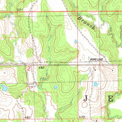 United States Geological Survey Grant, OK-TX (1980, 24000-Scale) digital map