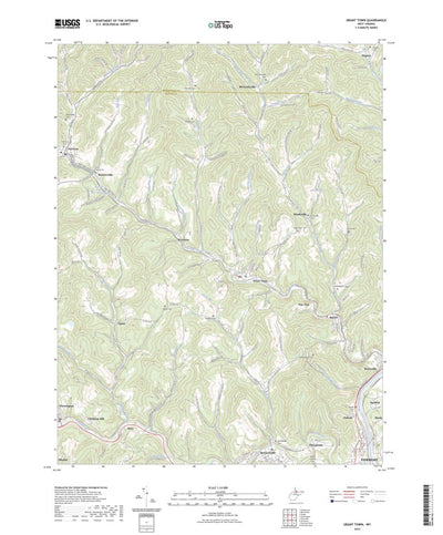 United States Geological Survey Grant Town, WV (2023, 24000-Scale) digital map