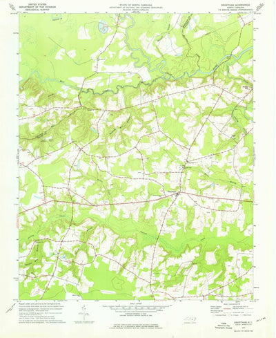 United States Geological Survey Grantham, NC (1974, 24000-Scale) digital map