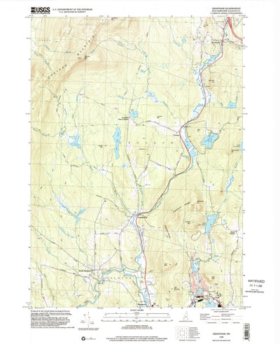 United States Geological Survey Grantham, NH (1998, 24000-Scale) digital map