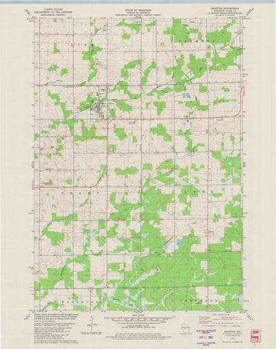 United States Geological Survey Granton, WI (1979, 24000-Scale) digital map