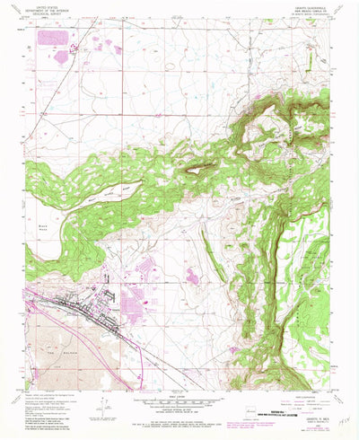 United States Geological Survey Grants, NM (1957, 24000-Scale) digital map