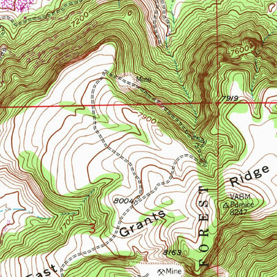 United States Geological Survey Grants, NM (1957, 24000-Scale) digital map