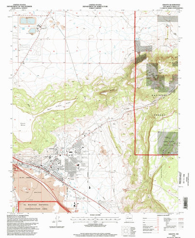 United States Geological Survey Grants, NM (1995, 24000-Scale) digital map