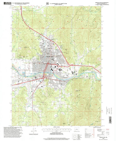 United States Geological Survey Grants Pass, OR (1996, 24000-Scale) digital map