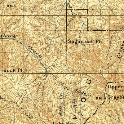 United States Geological Survey Grants Pass, OR-CA (1908, 125000-Scale) digital map