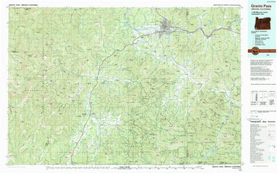 United States Geological Survey Grants Pass, OR-CA (1989, 100000-Scale) digital map