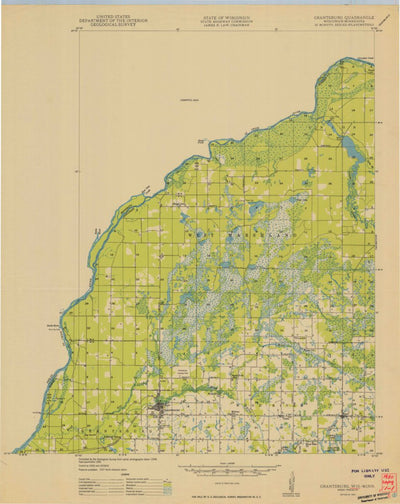 United States Geological Survey Grantsburg, WI-MN (1950, 48000-Scale) digital map