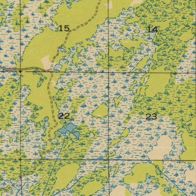 United States Geological Survey Grantsburg, WI-MN (1950, 48000-Scale) digital map