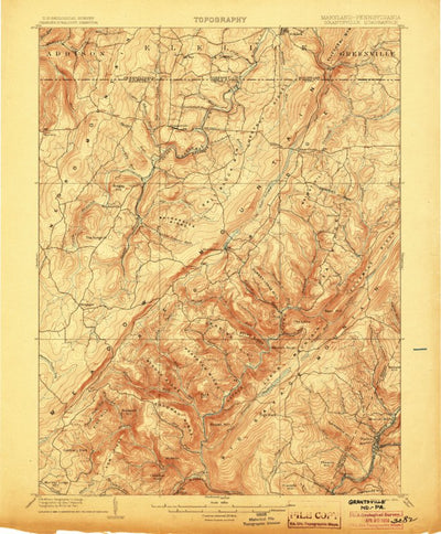 United States Geological Survey Grantsville, MD-PA (1904, 62500-Scale) digital map
