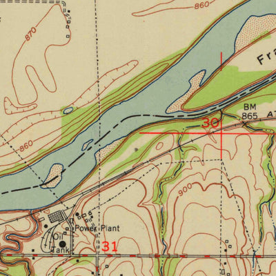United States Geological Survey Grantville, KS (1951, 24000-Scale) digital map