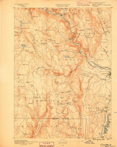 United States Geological Survey Granville, MA-CT (1889, 62500-Scale) digital map