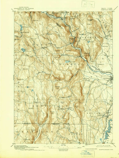 United States Geological Survey Granville, MA-CT (1895, 62500-Scale) digital map