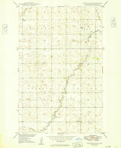 United States Geological Survey Granville NW, ND (1949, 24000-Scale) digital map