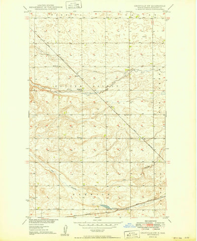 United States Geological Survey Granville SW, ND (1949, 24000-Scale) digital map