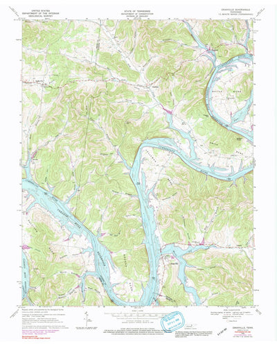 United States Geological Survey Granville, TN (1968, 24000-Scale) digital map