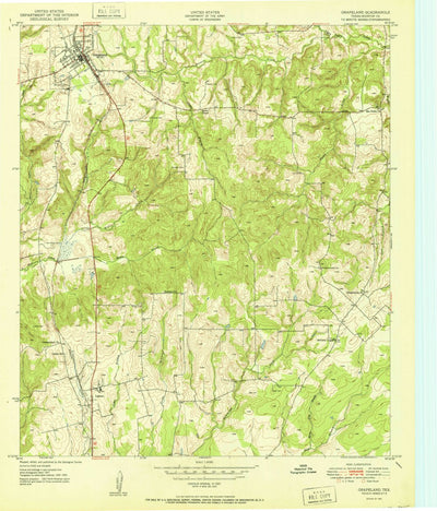 United States Geological Survey Grapeland, TX (1951, 24000-Scale) digital map
