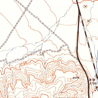 United States Geological Survey Grapevine, CA (1942, 24000-Scale) digital map