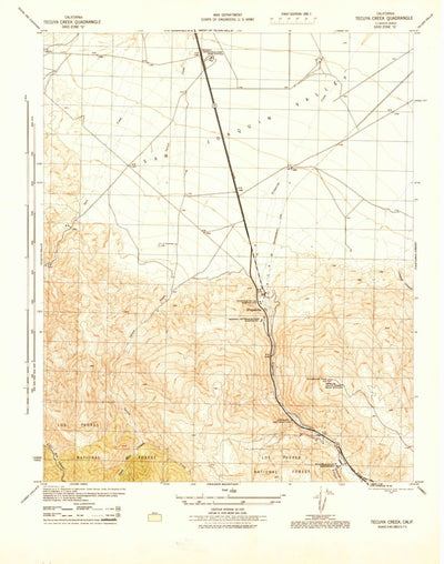 United States Geological Survey Grapevine, CA (1945, 31680-Scale) digital map