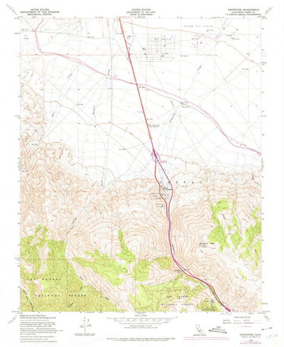 United States Geological Survey Grapevine, CA (1958, 24000-Scale) digital map