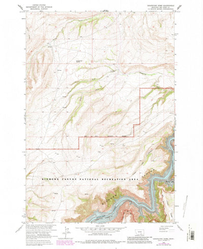 United States Geological Survey Grapevine Dome, MT (1964, 24000-Scale) digital map