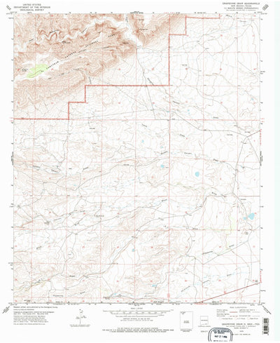 United States Geological Survey Grapevine Draw, NM-TX (1978, 24000-Scale) digital map